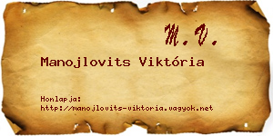 Manojlovits Viktória névjegykártya